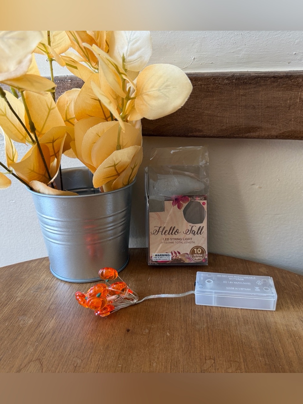 Hobby Lobby fall pumpkin Orange LED String Lights